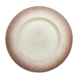 S/4 blush glitter chargers #87