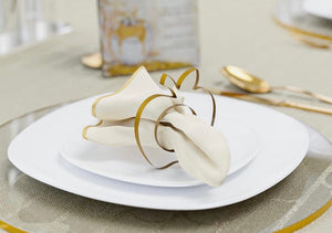 Apple napkin rings s/4
