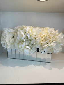 Hydrangeas in mirror vase #73648