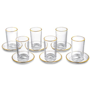 Set of 6 bechers cups and saucers #88811