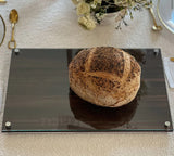 Wooden glass challah board #99