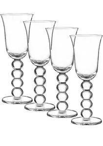 Set of 4 goblet with ball stem