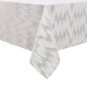 White & Gold Velvet Tablecloth 70/144 #2400