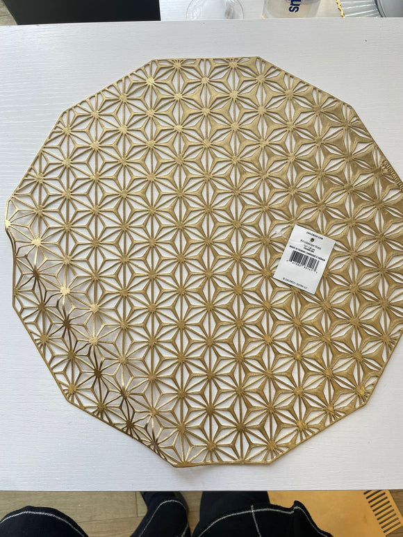 Set of 4 gold placemat #354