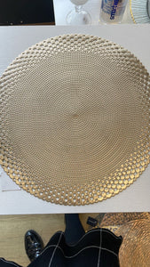 Set of 4 gold placemat #366