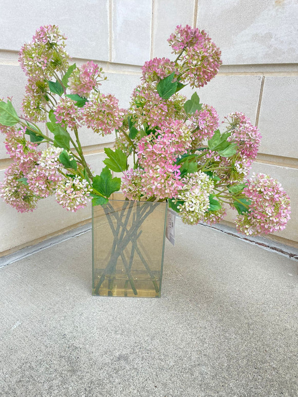 Spring Flower Arrangement with Colored Vase