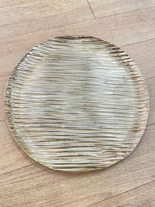 Round gold tray 12” #7263