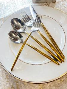 18/0 two tone Flatware set #2458