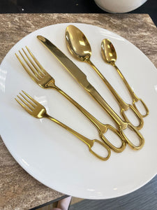 Gold Chain 18/10 Stainless steel Flatware set 20 ps - #3017