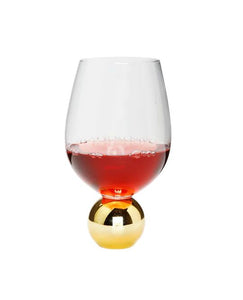 Set of 6 glass with gold ball #99273