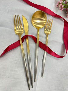 Ombré gold and silver 18/10 20 pc - #82636