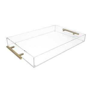 Acrylic clear tray with handles 12x10x2