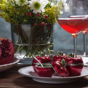 Quest Mini Red Apple Honey Dish Set of 4