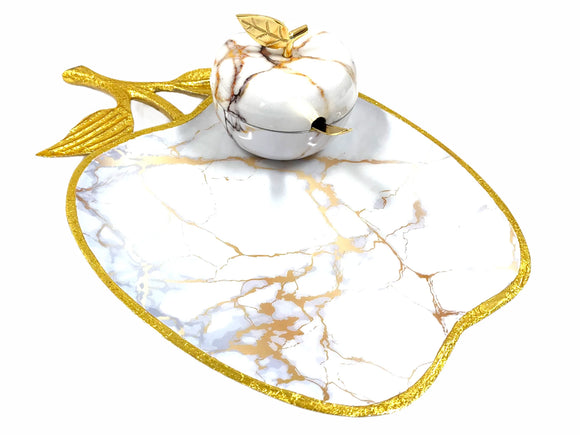 Marble Fusion Honey dish with plate #5