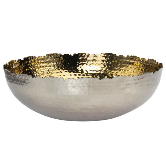 13 Nickel/Gold Serving Bowl