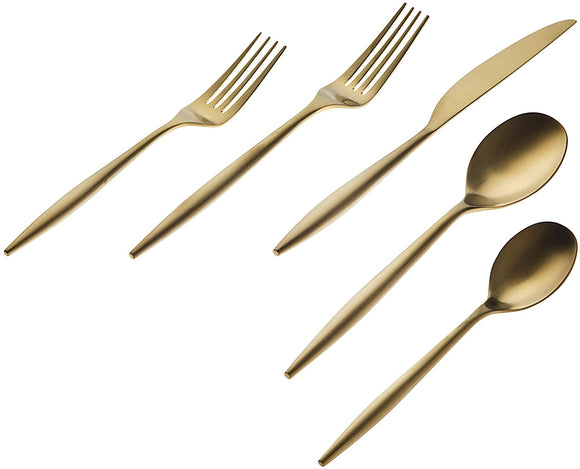 Matt gold godinger cutlery 20 piece set