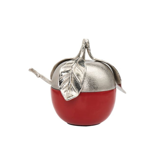 Red apple honey jar with spoon #9