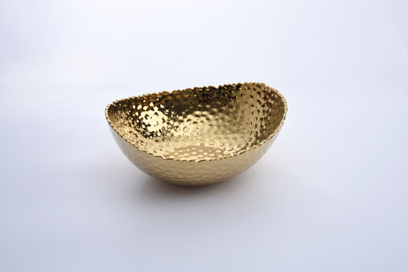 Large, gold oval bowl