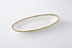 Oval serving piece
