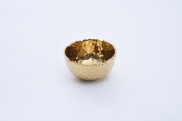 Porcelain gold dip dish