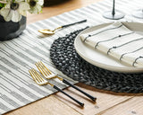 Kadra 18/10 black and gold flatware set of 4
