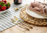 Kadra 18/10 matt gold flatware set of 4