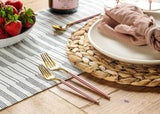 Kadra 18/10 gold and pink flatware set of 4
