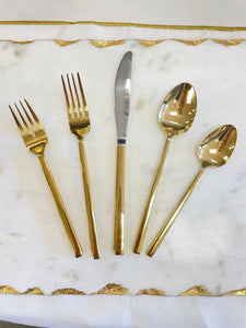 Hollister Shiny gold 18/10 flatware set of 4