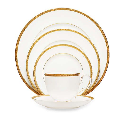 Rochelle gold 5 piece place setting