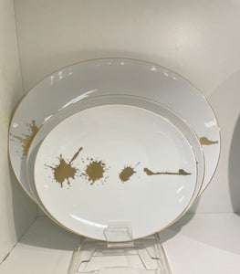 Kadra oval gold splash set of 4