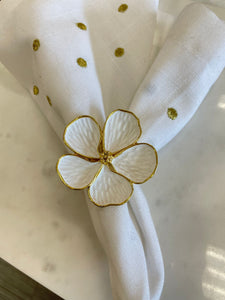 Set of 4 flower shaped napkin ring