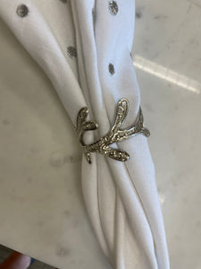 Set of 4 silver napkin ring