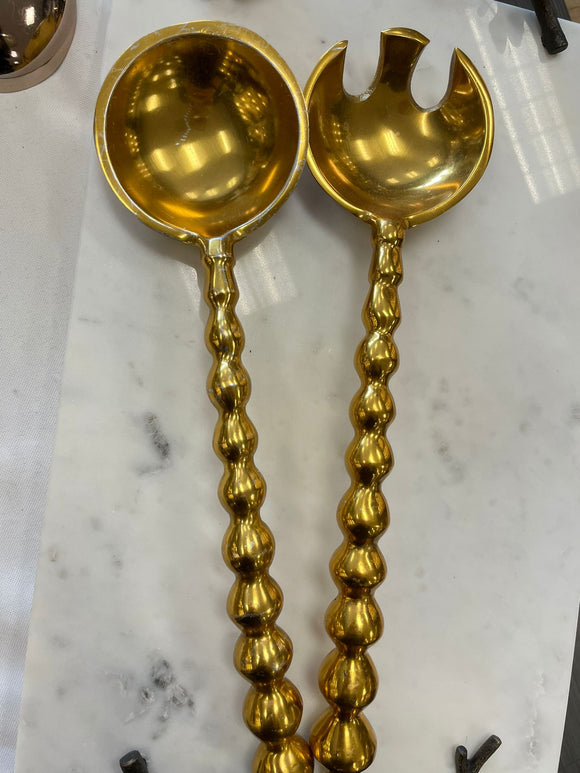 Gold stainless steel  salad servers