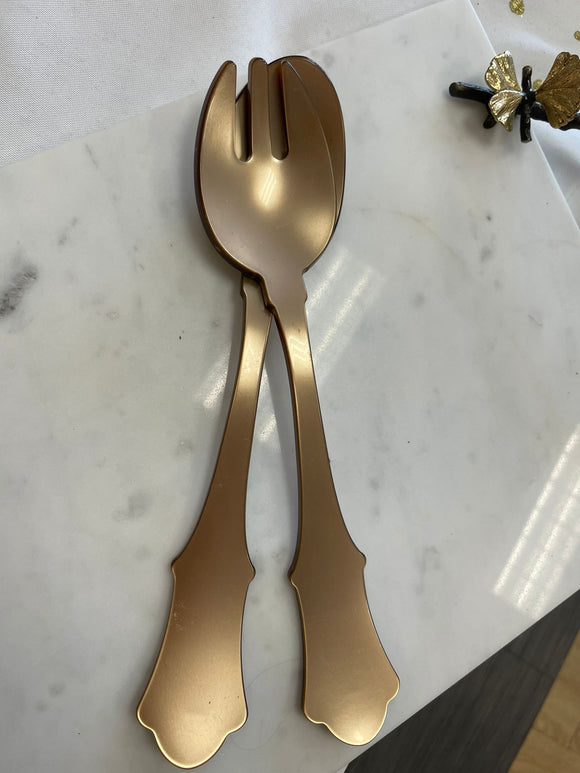 Lucite Gold Salad Server