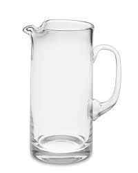 Plain glass water pitcher