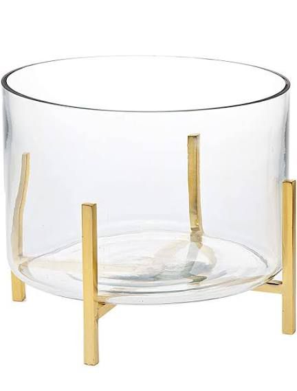 Salad bowl with gold stand