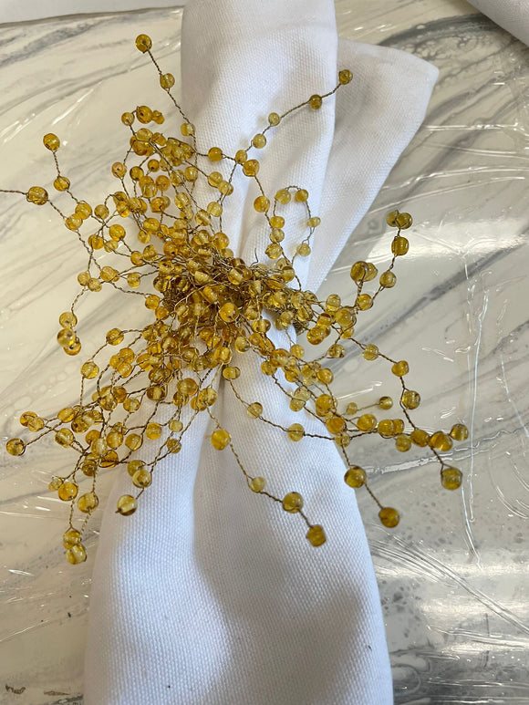 Gold Beads napkin ring