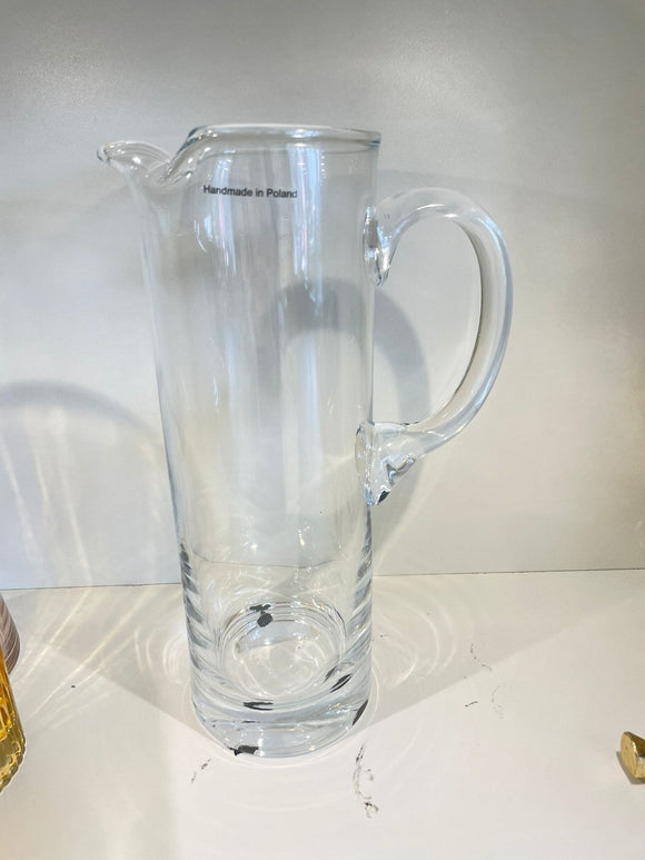 Glass pitcher with handles