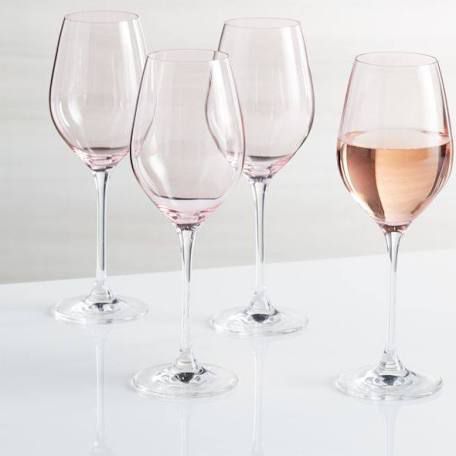Set of 4 blush meridian wine glass
