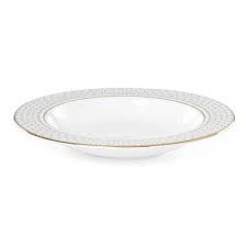 Venetian lace gold rim soup bowl