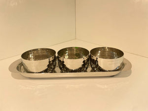 Silver hammered dip set