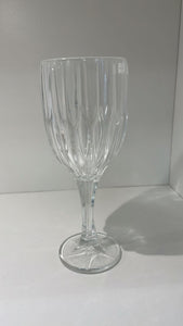 Crystal goblet with cut design set of 4