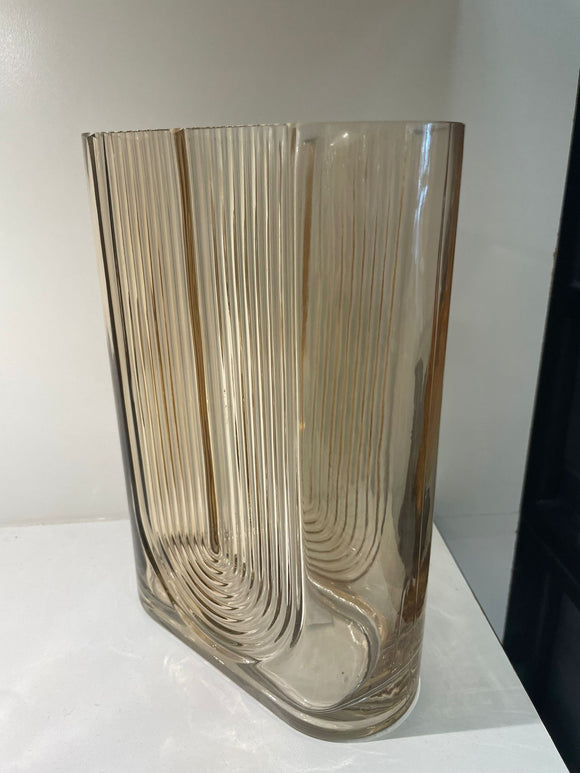 Brown wide vase