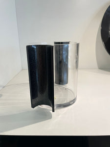 Lucite washing cup with sparkly black handle