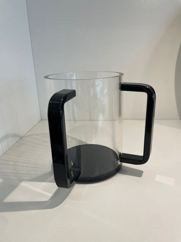 Lucite washing cup with black handle