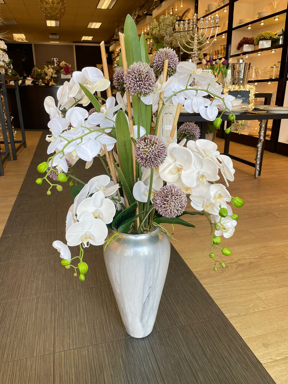Tall white orchid arrangement