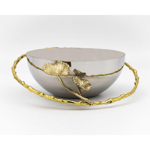 Mayfair salad bowl with gold Design