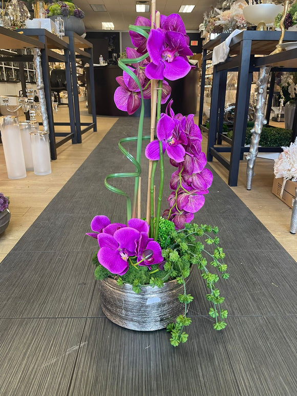 Purple Orchid with Green - Flower Arrangement