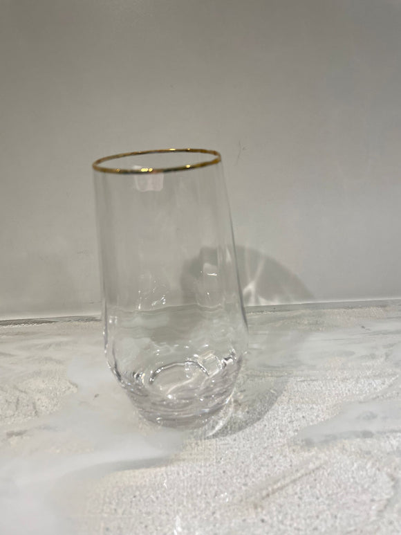 Set of 6 highball with gold rim