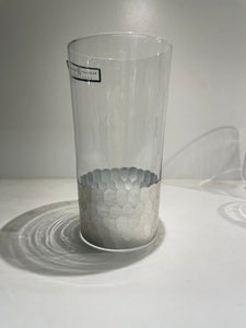 Set of 4 tall highball glass with silver design